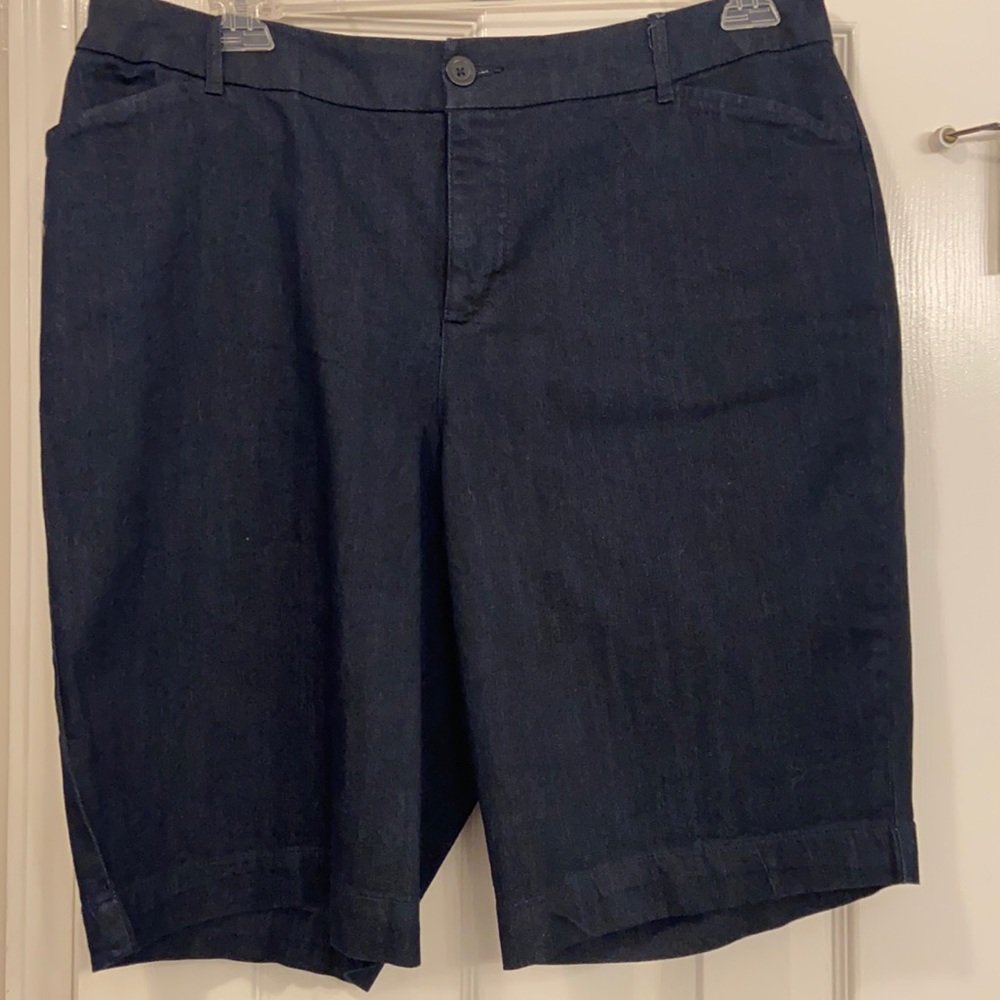 Dressy Dark Denim Bermuda shorts
